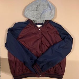 Arizona multi-colored jacket with hood.